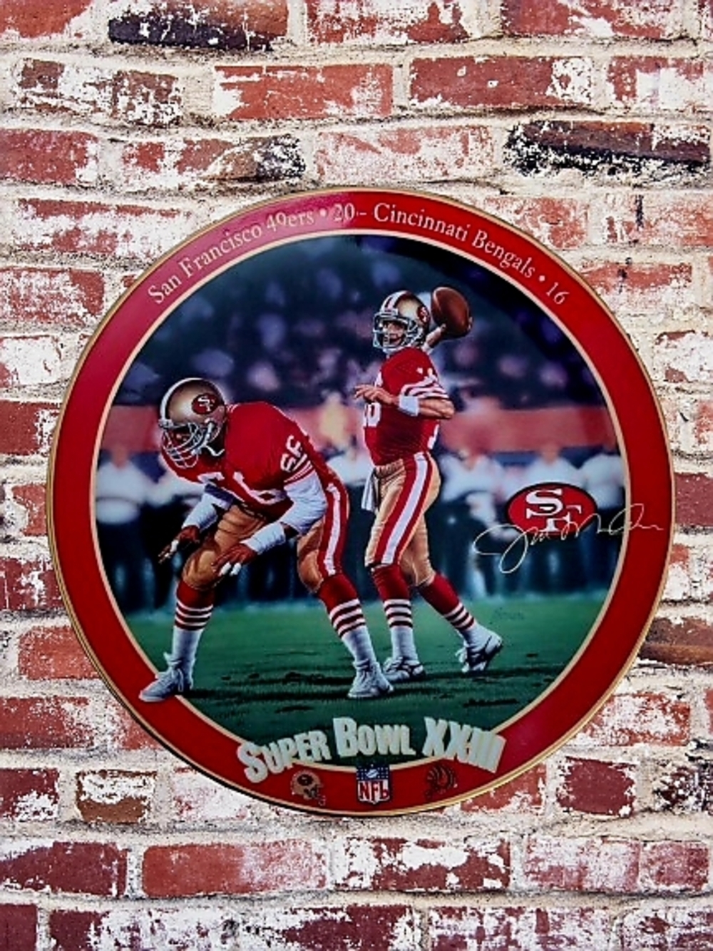📣 Vintage 1994 NFL🏈 QB 49ers Joe Montana King 👑 of Comebacks XXIII Plate